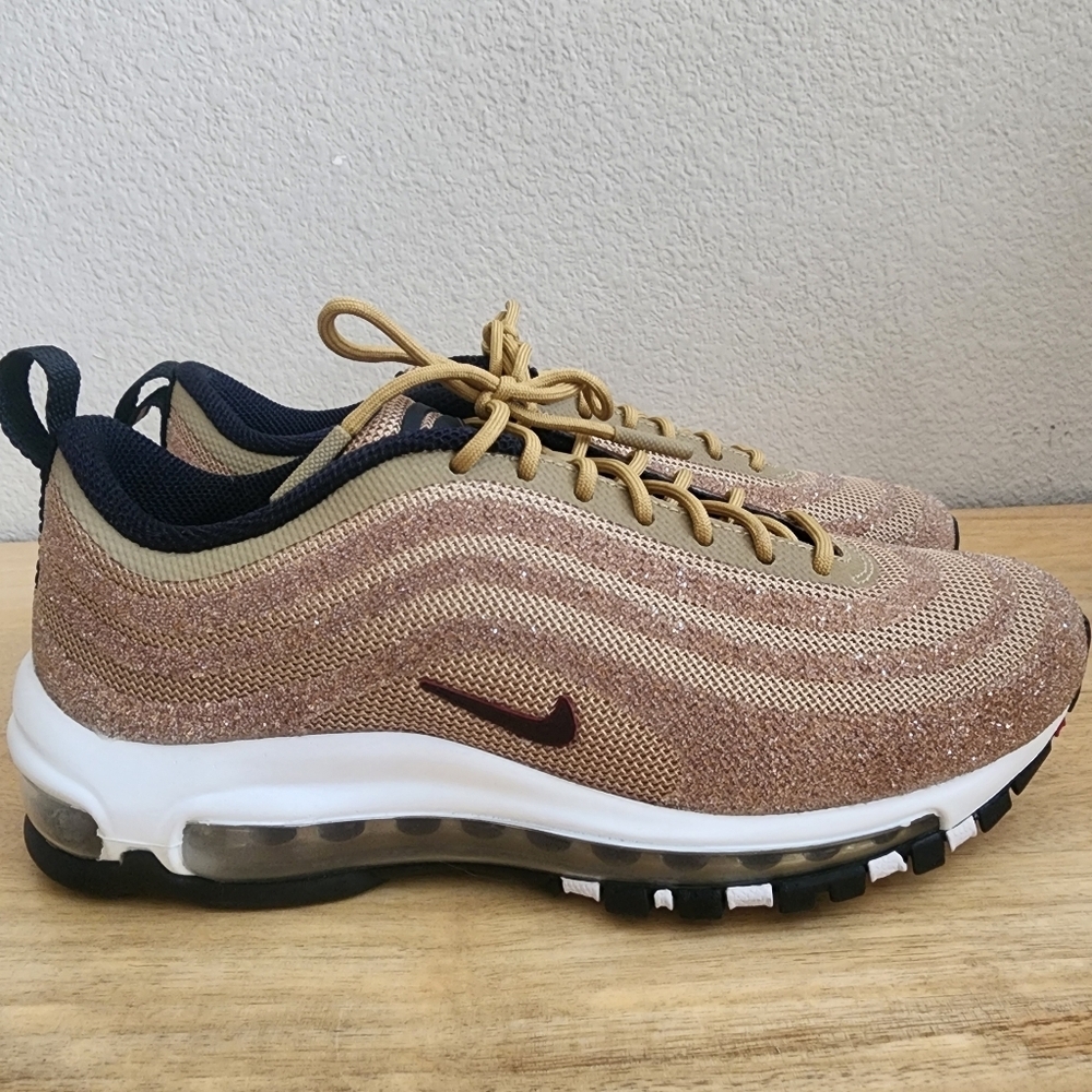 Nike Swarovski x Womens Air Max 97 LX Shoes 927508-700 Metallic Gold Size 6.5